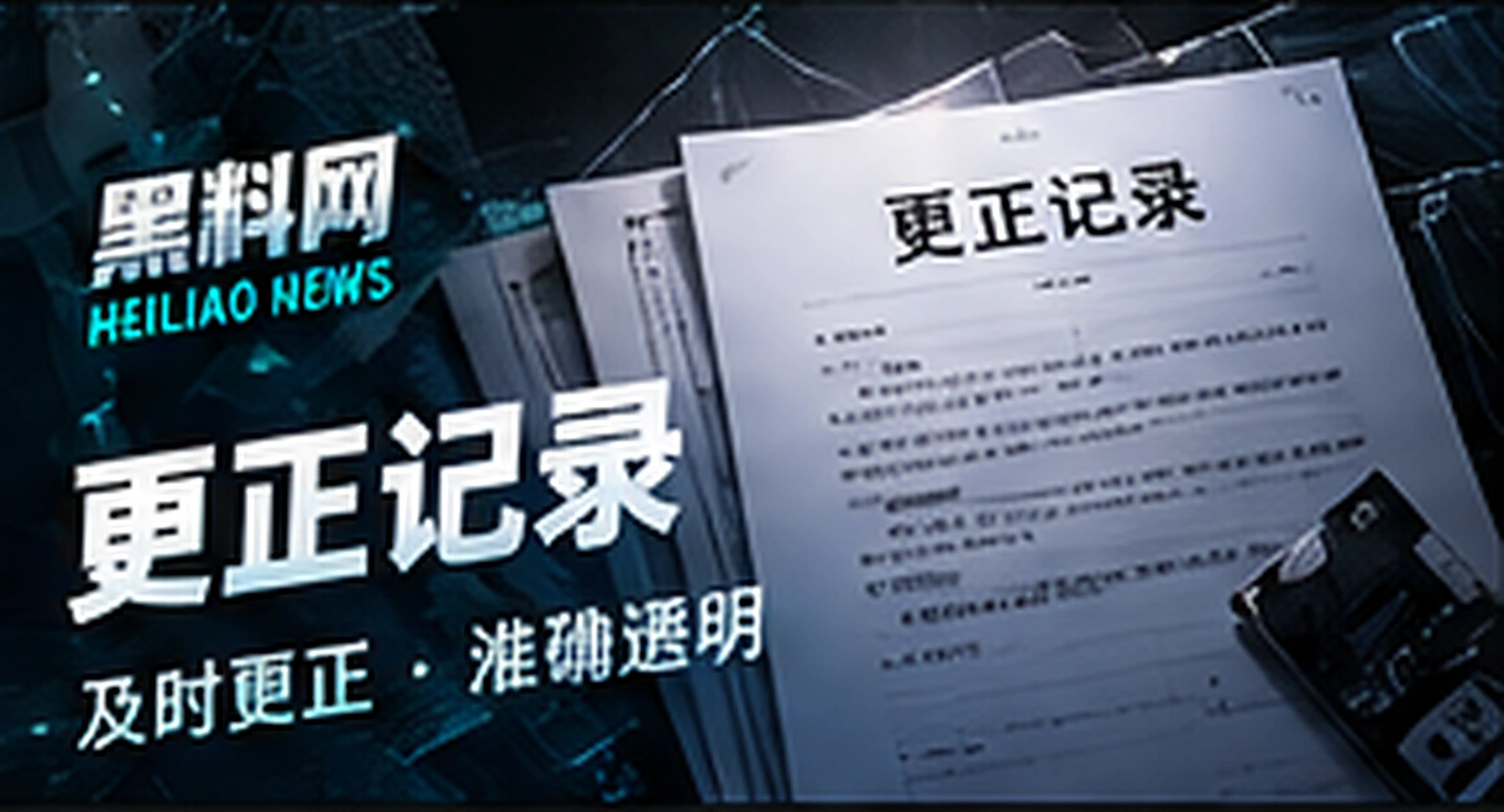 更正记录主题概念配图